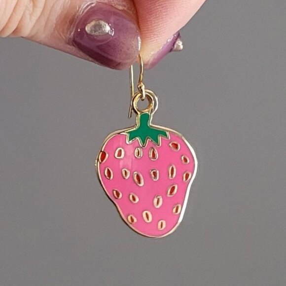 Strawberry Earrings - Like New - Picture 2 of 4